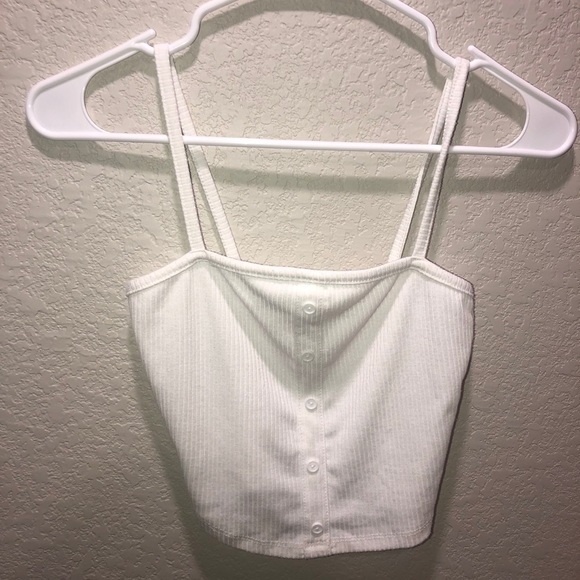 White Crop Top - Picture 1 of 3